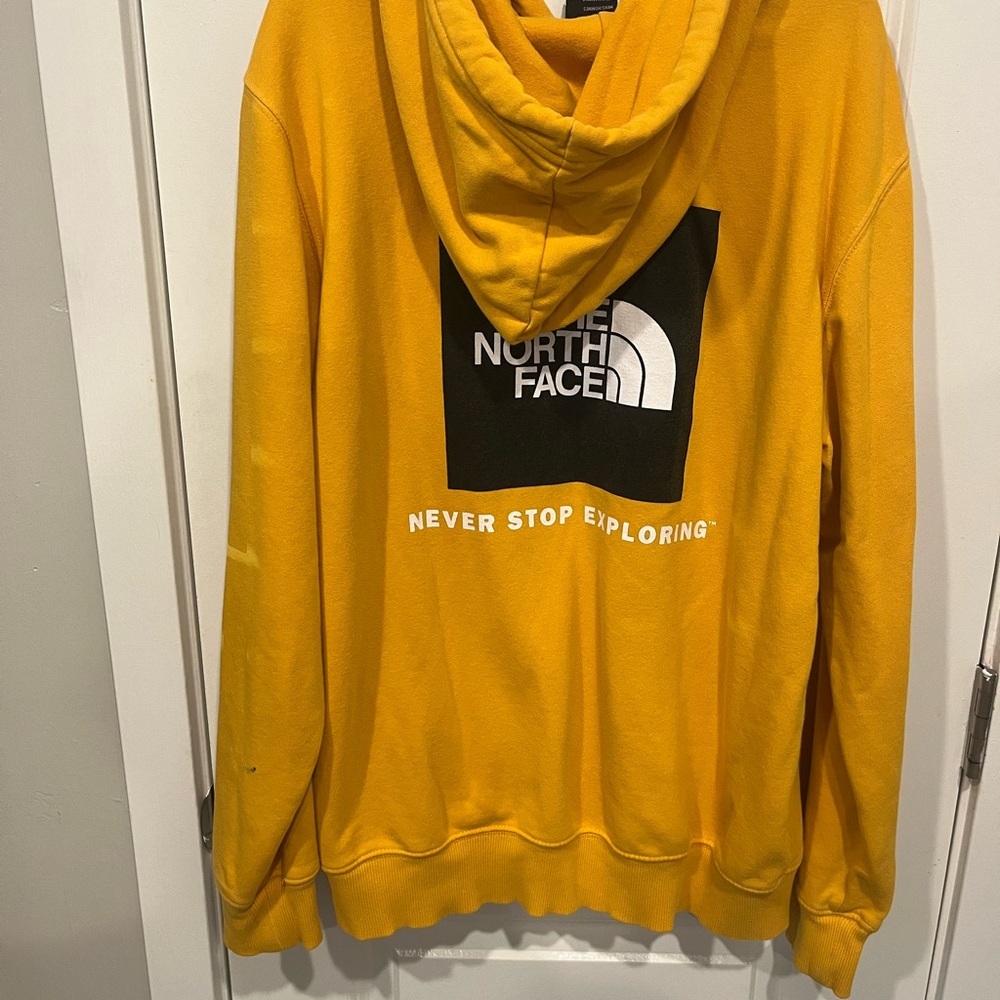 The North Face Men's Mustard Hoodie Medium - Picture 5 of 6